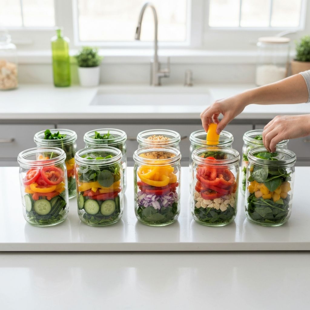 Como fazer as saladas no pote